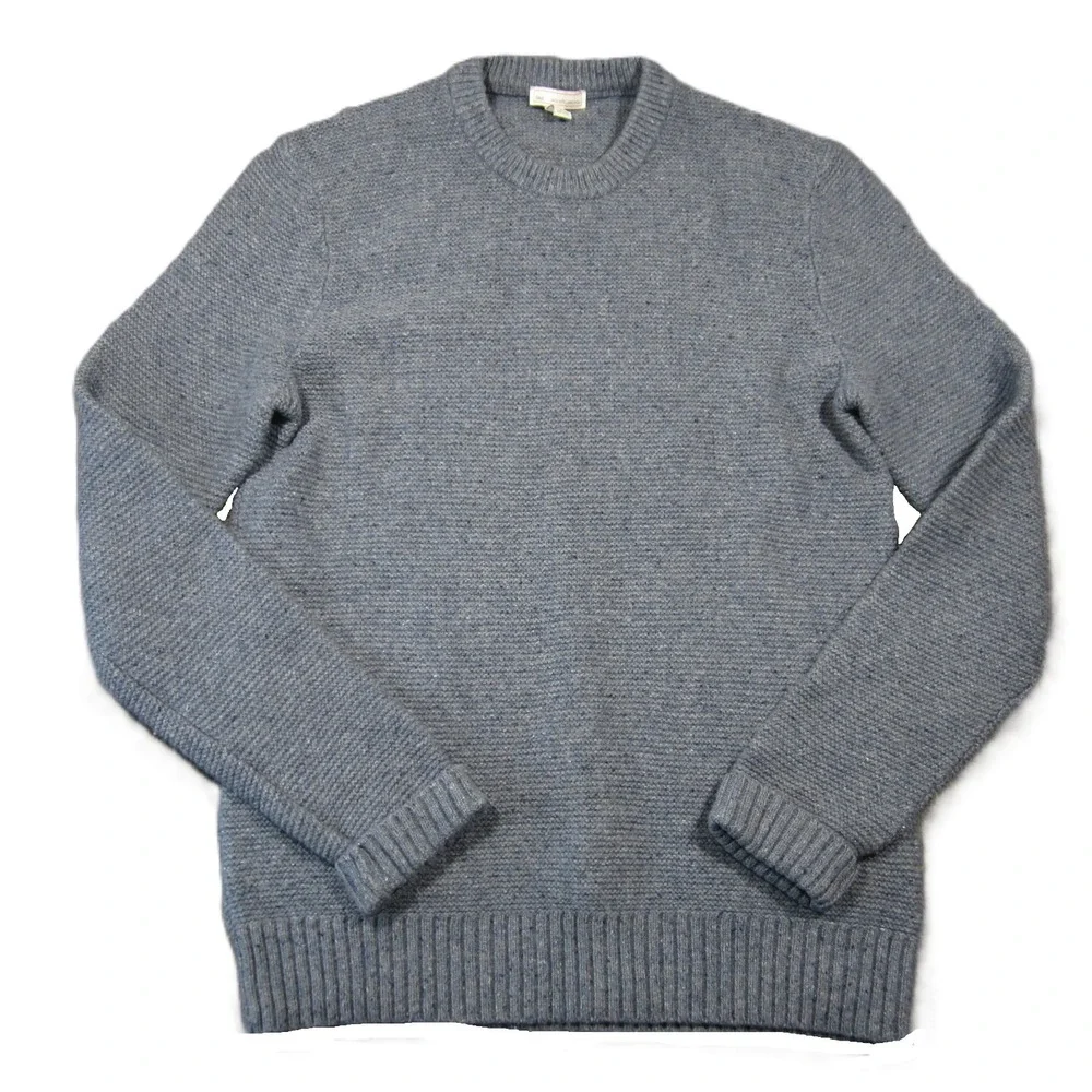 Gap Lambswool Sweater Men M Slate Pullover Crewneck Coastal‎ Preppy Cabincore